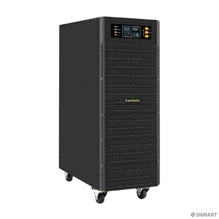 Exegate EX296953RUS ИБП On-line ExeGate PowerExpert TL-575-10kVA.192V.LCD.AVR.T.USB.RS232.SNMP <10000VA/10000W, On-Line, PF=1, LCD, клеммы, RS232, USB, SNMP-slot, встроенные батареи 12V 7.2Ah - 16шт,