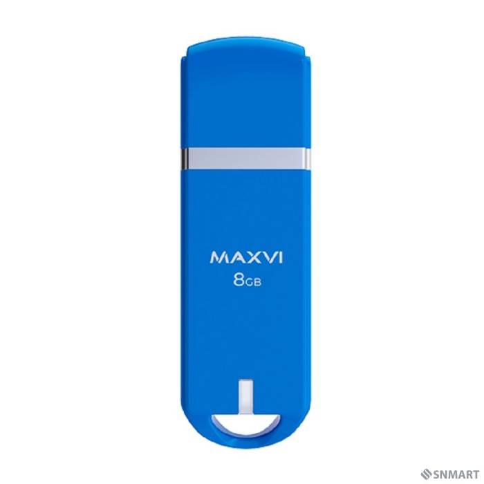 Maxvi USB Drive 8GB P3 sky blue, монолит с колпачком, ABS пластик, USB 2.0