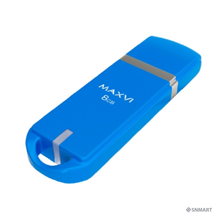 Maxvi USB Drive 8GB P3 sky blue, монолит с колпачком, ABS пластик, USB 2.0