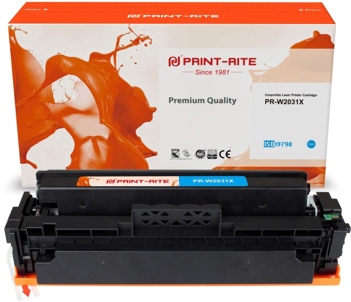 Картридж лазерный Print-Rite TFHBKTCPU1J PR-W2031X W2031X голубой (6000стр.) для HP Color LaserJet M454nw/dn/dw/, MFP M479dw/fdn/fdw