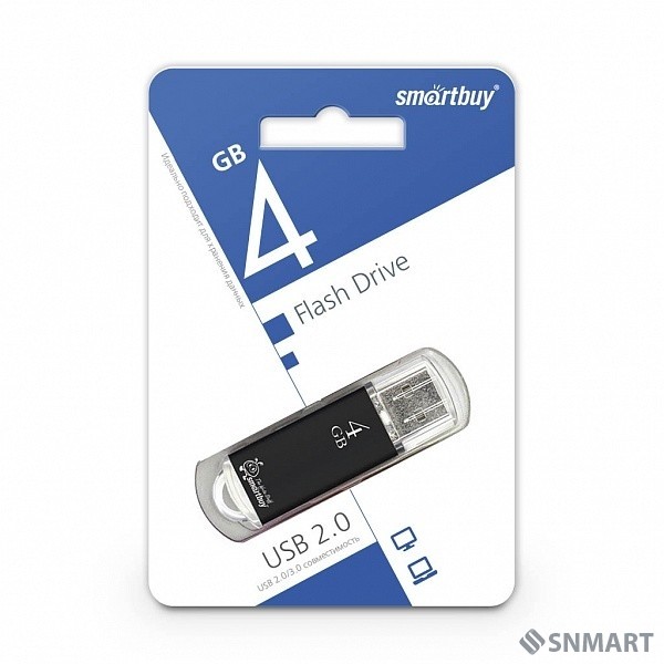 Smartbuy USB Drive 4Gb V-Cut series Black SB4GBVC-K