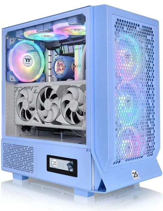 Компьютерный корпус Thermaltake Ceres 330 TG ARGB Hydrangea синий без БП ATX