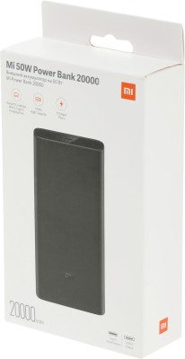 Мобильный аккумулятор Xiaomi Mi Power Bank 3 (50W PD) 20000mAh PD 3A черный (BHR5121GL)