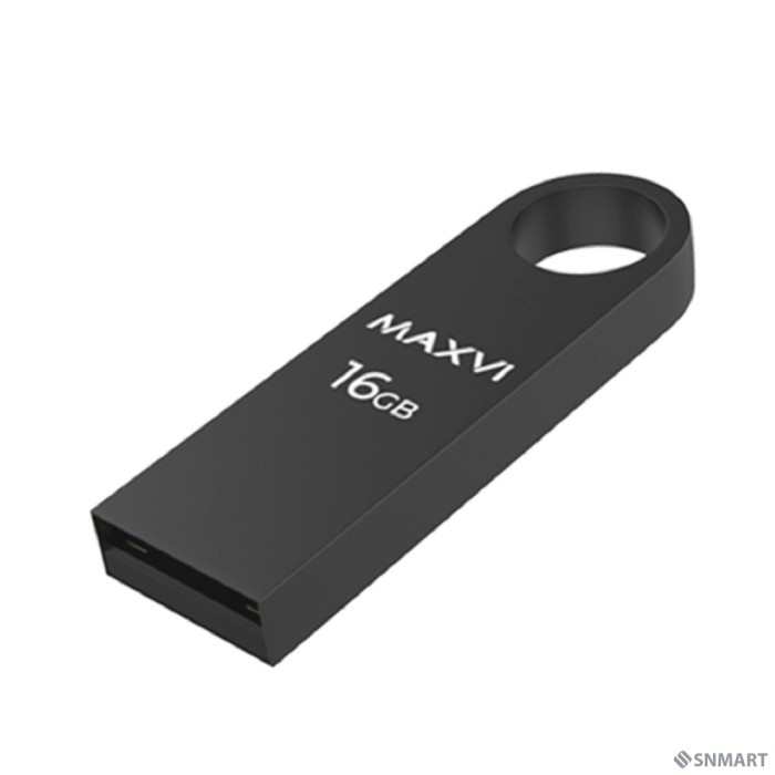 Maxvi USB Drive 16GB MK dark grey, монолит, металл, USB 2.0 FD16GBUSB20C10MK