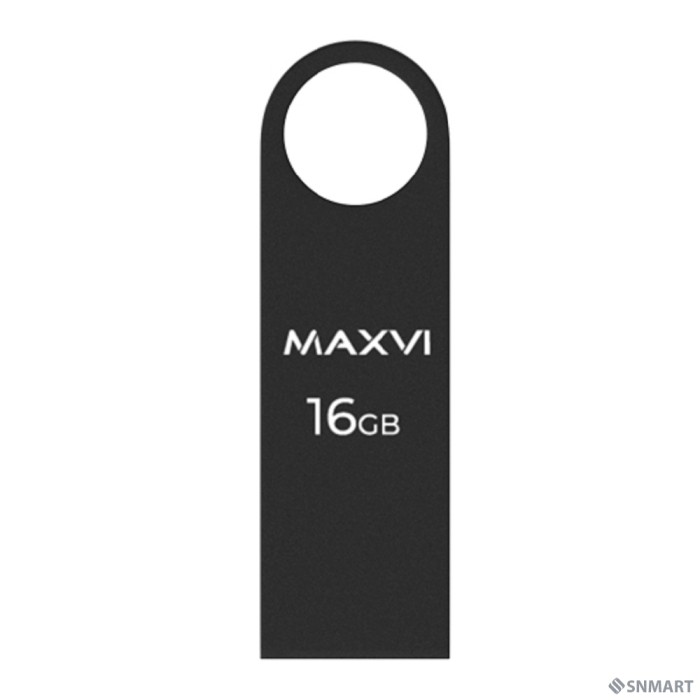 Maxvi USB Drive 16GB MK dark grey, монолит, металл, USB 2.0 FD16GBUSB20C10MK