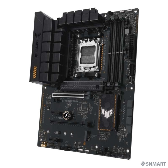 ASUS TUF GAMING A620-PRO WIFI (Socket AM5, ATX, 4xDDR5(192GB), DP/HDMI 2.0, 1xPCIe 4.0x16/1xPCIe 3.0x16/2xPCIe 3.0, 1xLAN (2.5GbE), Wi-Fi, BT, 4xSATA 6Gb/s, 2xM.2, 2xUSB 3.2, 3xUSB 2.0)