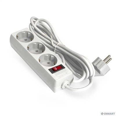 Exegate EX221184RUS Сетевой фильтр Exegate SP-3-5W (3 розетки, 5м, евровилка, белый)