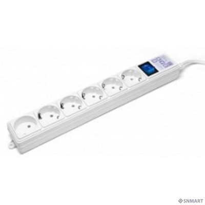 PowerCube Фильтр-удлинитель (SPG(5+1)-16B-5M) 6 розеток, 5м,16А/3,5кВт, белый