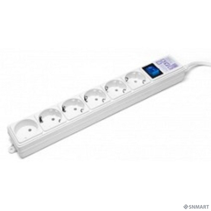 PowerCube Фильтр-удлинитель (SPG(5+1)-16B-5M) 6 розеток, 5м,16А/3,5кВт, белый