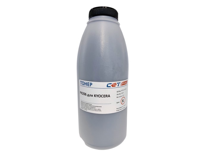Тонер Cet PK206 OSP0206K-100 черный бутылка 100гр. для принтера Kyocera Ecosys M6030cdn/6035cidn/6530cdn/P6035cdn