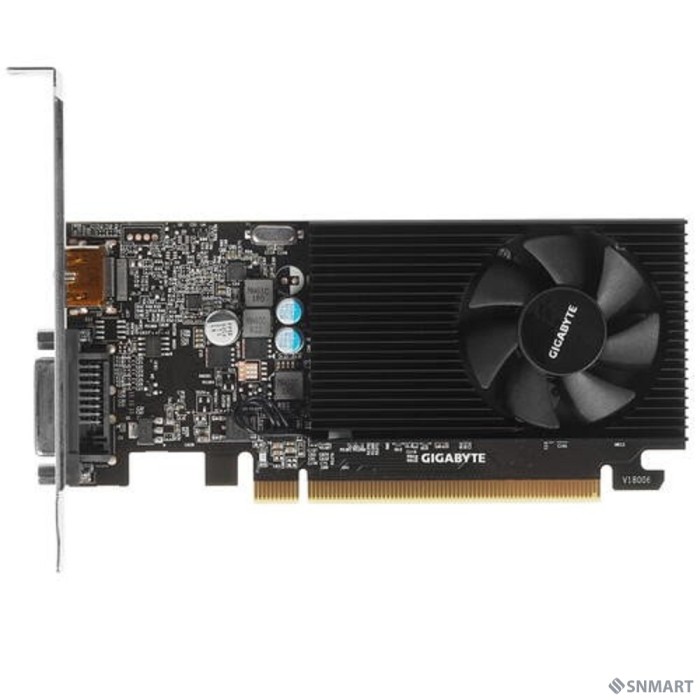 Gigabyte GV-N1030D4-2GL RTL (V1.0) [nVidia GeForce GT 1030 2048Mb 64bit DDR4 1177/2100 DVIx1/HDMIx1/HDCP low profile]