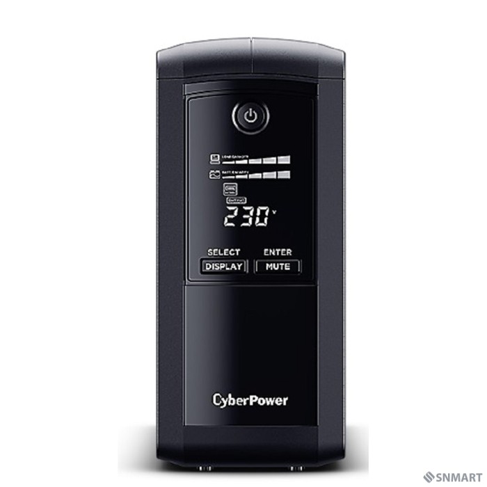 CyberPower VP700EILCD ИБП [Line-Interactive, Tower, 700VA/390W USB/RS-232/RJ11/45  (6 IEC С13), 12В/7 Ач х 1]