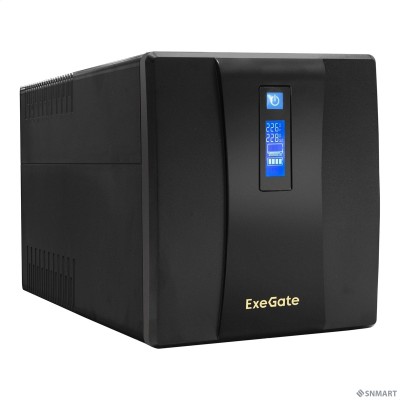 Exegate EP212520RUS ИБП Exegate Power  Smart ULB-1500 LCD &lt;1500VA/950W, LCD, AVR, 4*Schuko, USB, Black&gt;