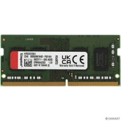 Kingston DDR4 SODIMM 4GB KVR32S22S6/4 PC4-25600, 3200MHz, CL22