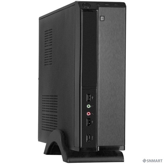 Exegate EX268690RUS Корпус MiniITX Exegate MI-207 Black, miniITX/mATX, <M400, 80mm>, 2*USB, Audio