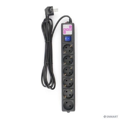 Power Cube Фильтр-удлинитель 3м 6 р 16А SPG6-B3M (21888), черный