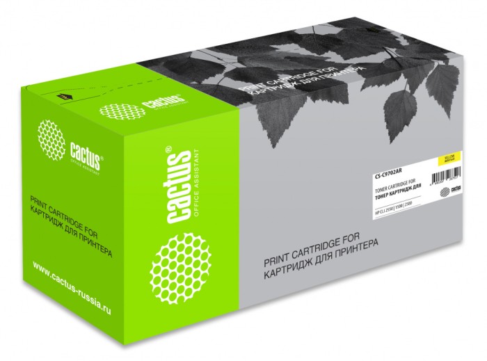 Картридж лазерный Cactus CS-C9702AR C9702A желтый (4000стр.) для HP CLJ 2550/1500/2500