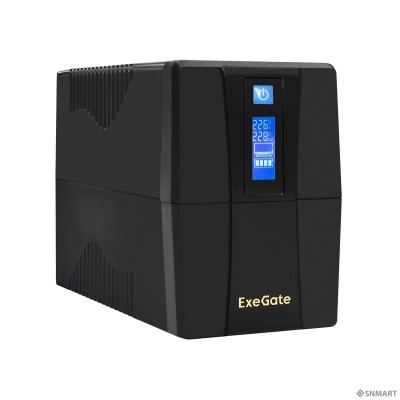 Exegate EP212517RUS ИБП Exegate Power Smart ULB-800 LCD &lt;800VA, Black, 2 евророзетки, USB&gt;