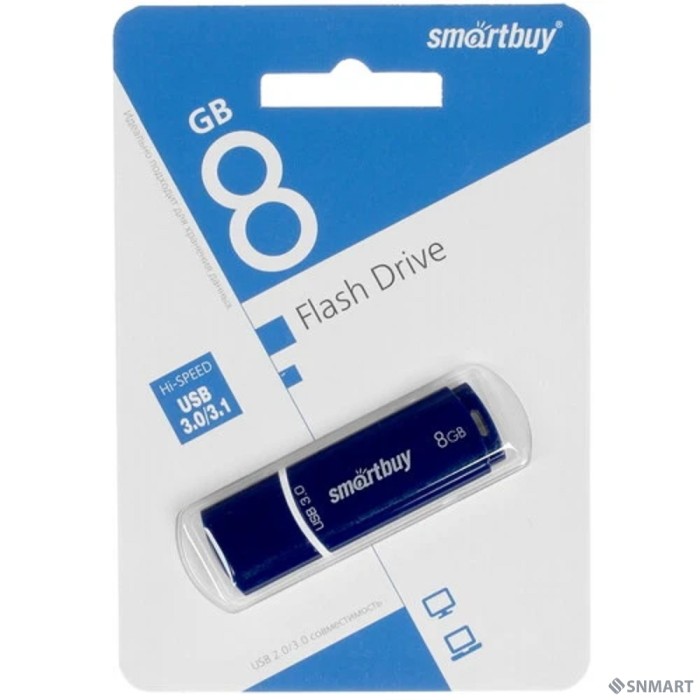 Smartbuy USB Drive 8GB Crown Blue (SB8GBCRW-Bl)