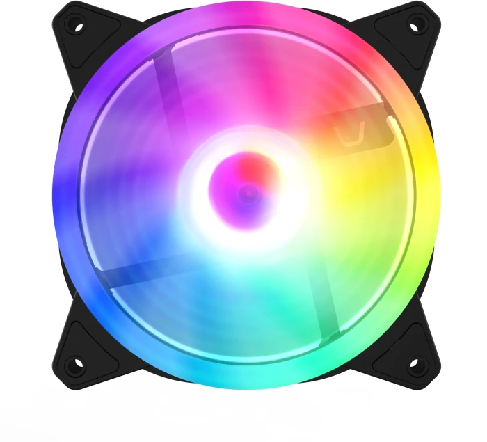 Вентилятор для корпуса GMNG GG-CF120FRGB2-PWMBK RGB 120х120x25 черный 4-pin 28дБ Ret