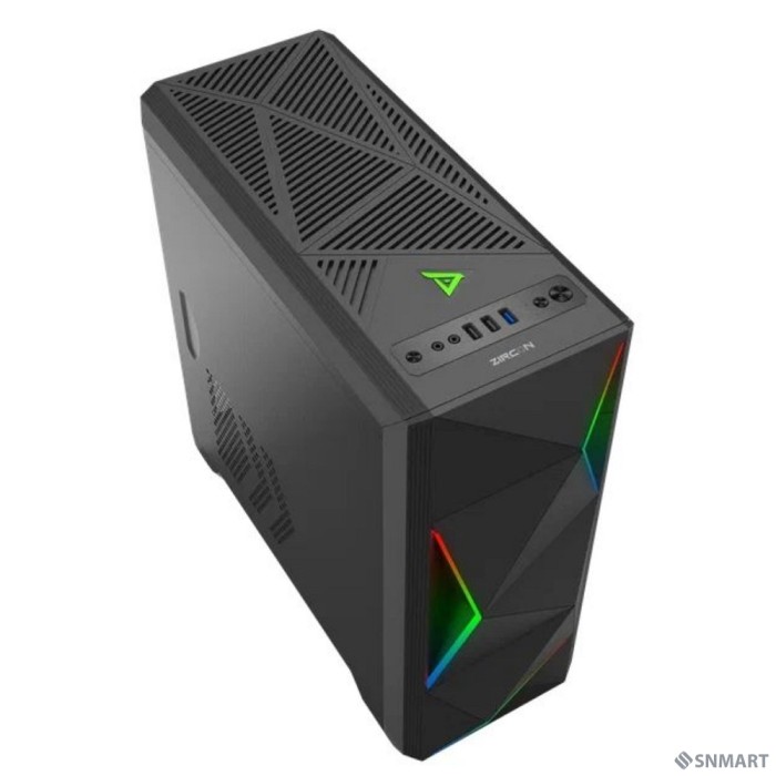 Zircon Корпус Ares без БП (Midi Tower, Micro-ATX, Black, 1*USB3.0+2*USB2.0)