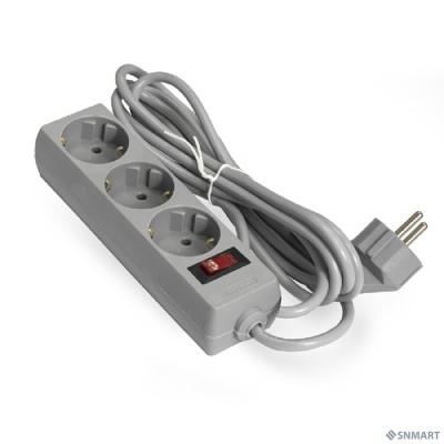 Exegate EX221183RUS Сетевой фильтр Exegate SP-3-5G (3 розетки, 5м, евровилка, серый)