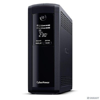 CyberPower VP1600ELCD ИБП [Line-Interactive, Tower, 1600VA/960W USB/RS-232/RJ11/45  (4 + 1 EURO), 12В/9 Ач х 2]
