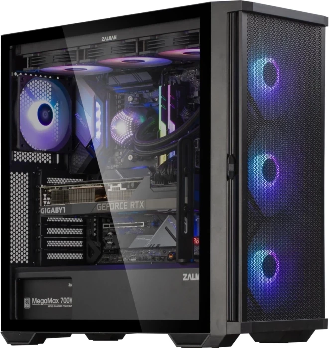 Компьютерный корпус Zalman Z10 PLUS черный без БП ATX