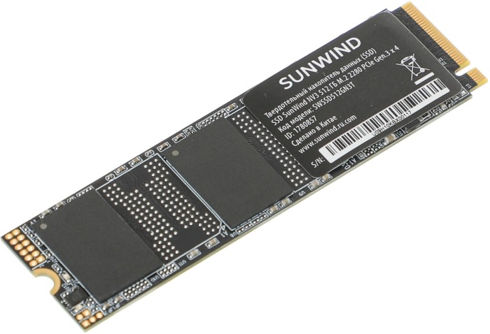 Накопитель SSD SunWind 512 ГБ NV3 M.2 PCIe 3.0 x4 (SWSSD512GN3T)
