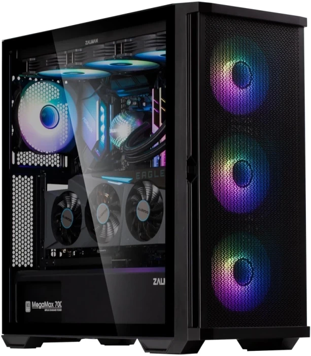 Компьютерный корпус Zalman Z10 DUO черный без БП ATX