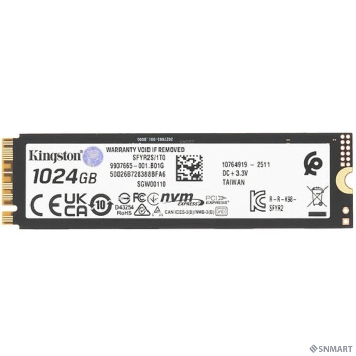 Kingston SSD 1Tb M.2 SFYR2S/1T0 M.2 2280 NVMe Fury Renegade