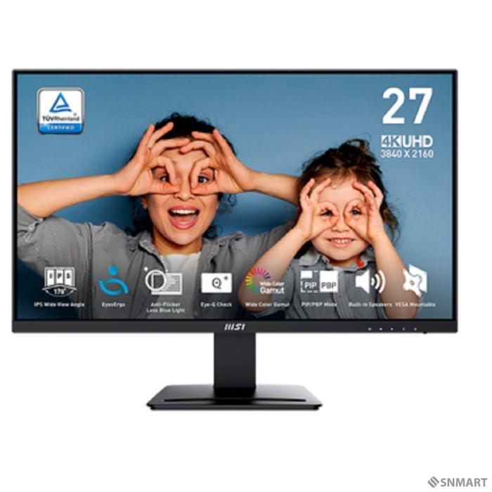 MSI PRO 27" MP273U [IPS 3840x2160 178/178 60Hz 4ms 300cd 1000:1 2xHDMI DisplayPort Speakers] [9S6-3PB4CH-230]