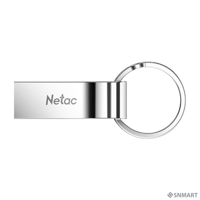 Netac USB Drive 16GB U275 <NT03U275N-016G-20SL>, USB2.0, с кольцом, металлическая