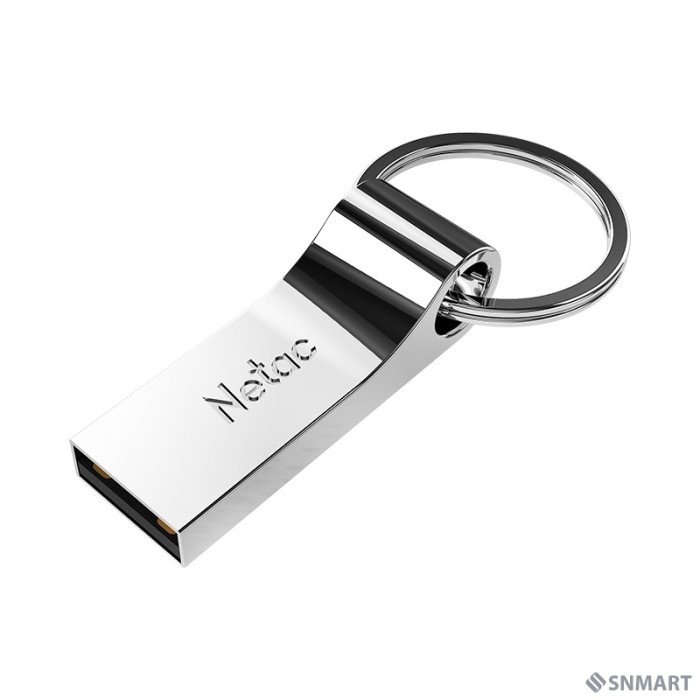 Netac USB Drive 16GB U275 <NT03U275N-016G-20SL>, USB2.0, с кольцом, металлическая
