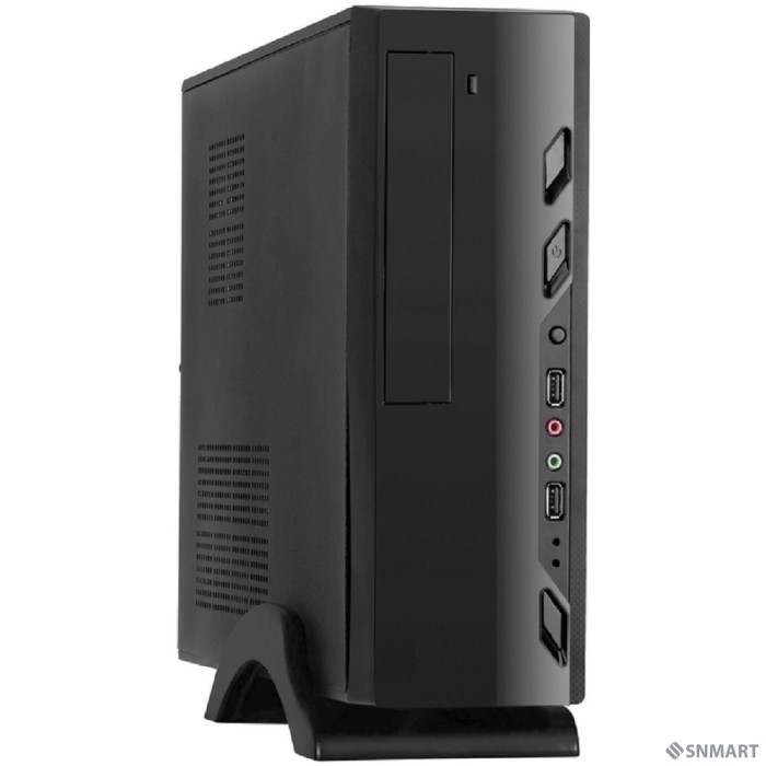 Exegate EX268696RUS Корпус MiniITX Exegate MI-208 Black, miniITX/mATX, <M450, 80mm>, 2*USB, Audio