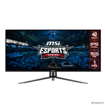 MSI 40&quot; MAG401QR черный [IPS 3440x1440 155Hz 1ms 21:9  матовая 400cd 178/178 10bit(8bit+FRC) 2xHDMI2.0  DisplayPort 2xUSB2.0 USB-C2.0(65W) VESA]