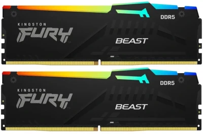 Оперативная память DDR5 Kingston Fury Beast RGB 2x8 ГБ 6000MHz (KF560C40BBAK2-16)