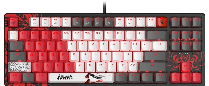 Клавиатура A4Tech Bloody S87 Naraka механическая черный/красный USB for gamer LED (S87 NARAKA)