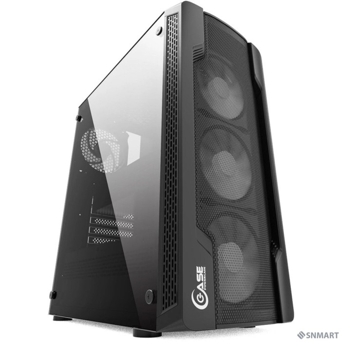 Powercase CMIXB-F4 Корпус Mistral X4 Mesh, Tempered Glass, 4x 120mm fan, чёрный, ATX  (CMIXB-F4)