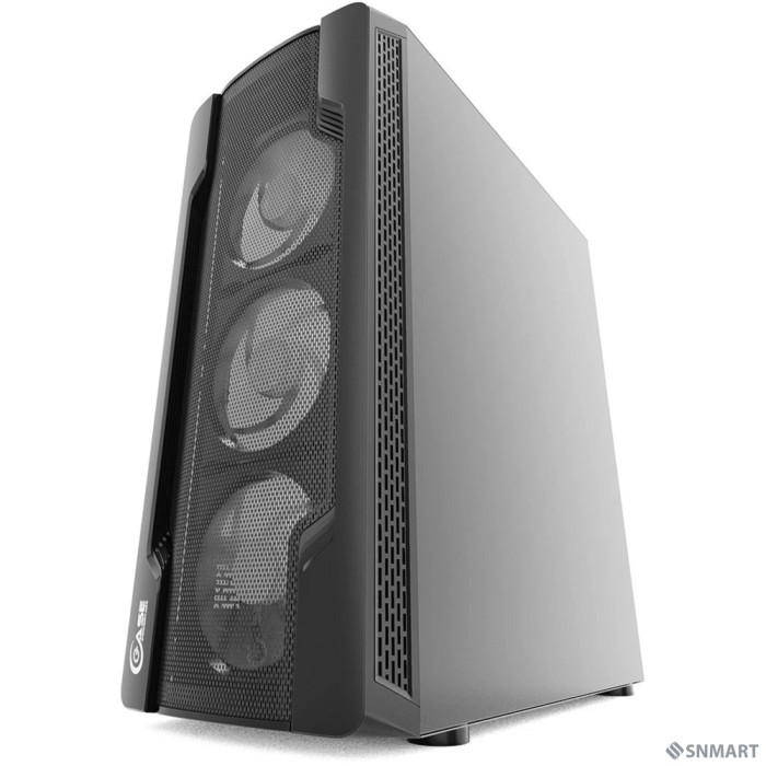 Powercase CMIXB-F4 Корпус Mistral X4 Mesh, Tempered Glass, 4x 120mm fan, чёрный, ATX  (CMIXB-F4)