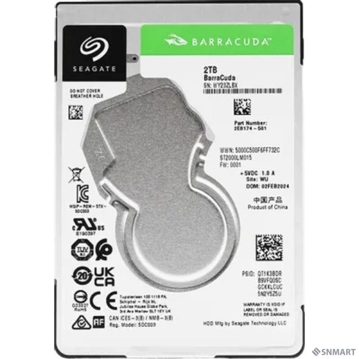 2TB Seagate Compute (ST2000LM015) [SATA 6.0Gb/s, 5400 rpm, 128mb buffer, 7mm]