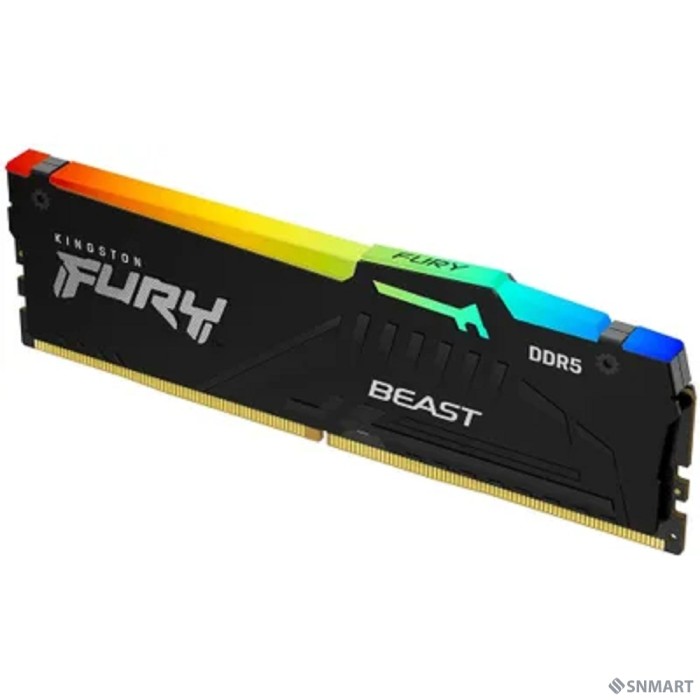 Память DDR5 8GB 5200MHz Kingston KF552C36BBEA-8 Fury Beast Expo RGB RTL Gaming PC5-41600 CL36 DIMM 288-pin 1.25В kit single rank с радиатором Ret