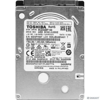 1TB Toshiba SATA3 MQ04ABF100 MQ04 512E (5400rpm) 128Mb 2.5&quot;