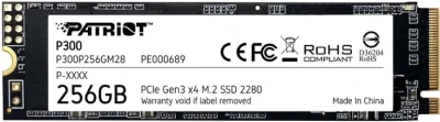 Накопитель SSD Patriot 256 ГБ P300 M.2 PCIe 3.0 x4 (P300P256GM28)