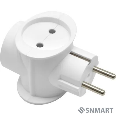 Defender Тройник TG-04 3 розетки, заземление, белый [99111]