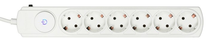 Сетевой фильтр Ippon BK212 1.8м (6 розеток) белый (коробка)