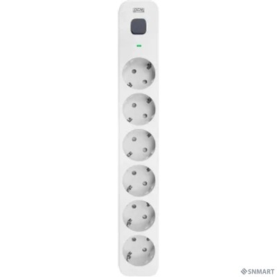 PowerCom Сетевой фильтр Powercom SP-06W 5,0 м 5.0м (6 розеток) белый/серый (коробка) (1928700)