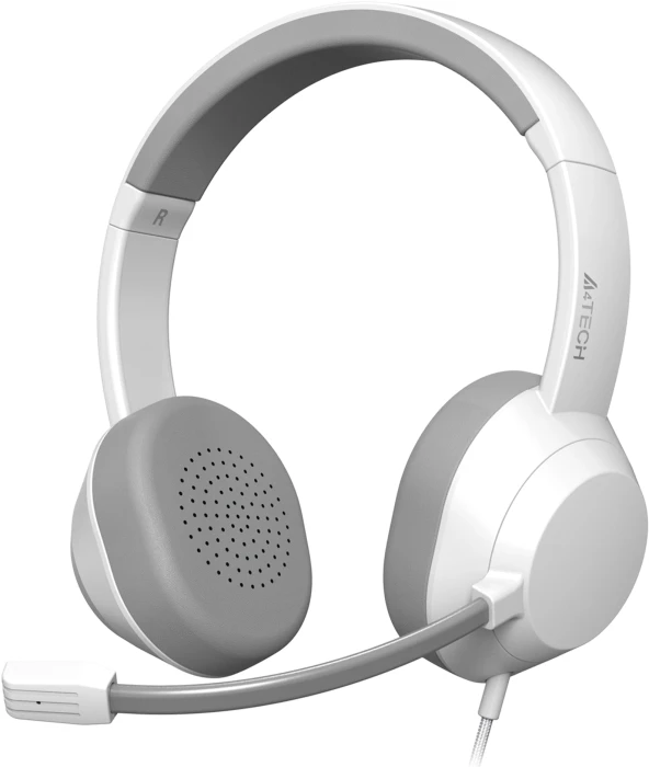 Наушники с микрофоном A4Tech FH150U белый 2м накладные USB оголовье (FH150U WHITE)