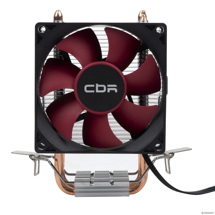 CBR-CC-2800-PWM Кулер для процессора, Al+Cu, 2 heat pipes, Socket 775/1155/1156/1150/1151/1200/1700/940/AM2/АМ2+/АМ3/AM3+/FM1/FM2/AM4/AM5, TDP 95W, 90mm Fan, 1600RPM, HB, PWM, 4pin, 26db