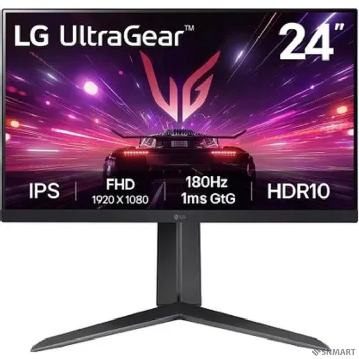 LCD LG 23.8" 24GS65F-B UltraWide черный [IPS 1920x1080 180Hz 1ms 300cd 178/178 HDMI DisplayPort G-Sync HAS Pivot][24gs65f-b.aruz]